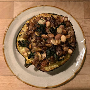 Recipe: Squash with Wild Rice, Kale, and Walnut Stuffing