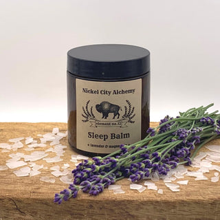 A 4 oz. jar of Nickel City Alchemy Sleep Balm 
